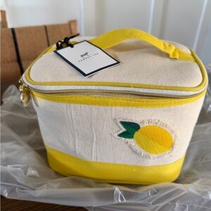 Dabney Lee Lemon Yellow Canvas Makeup Bag with Tag NWT